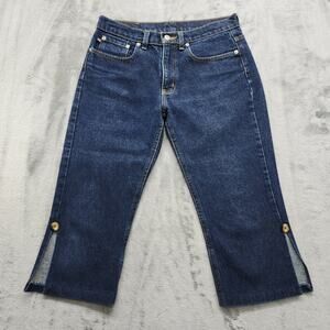 Ralph Lauren Polo‎ Jeans Co Womens 6 Crop Capri Slit Hem Button Detail ALTERED